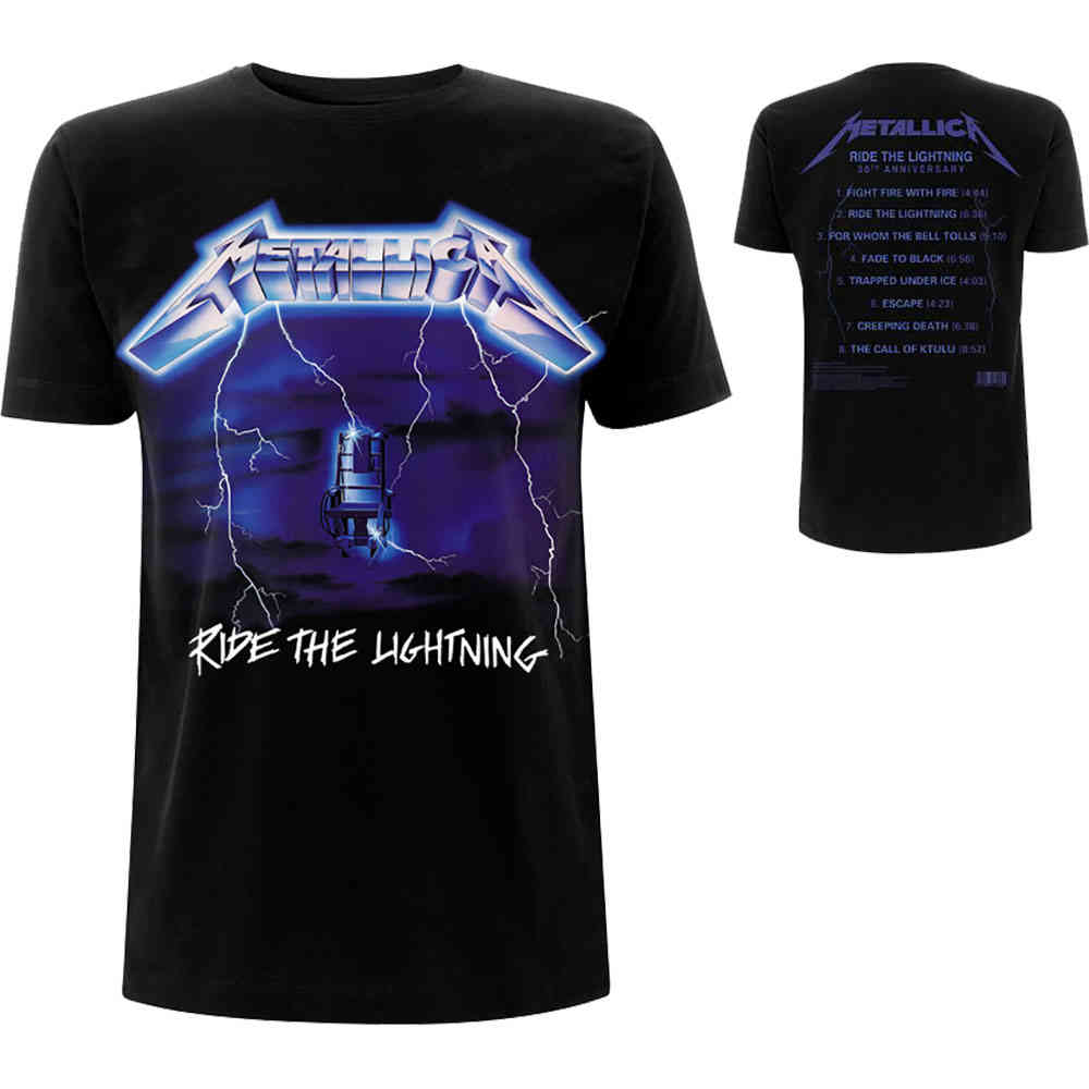 Metallica - Ride The Lightning Tracks Tshirt Homme - S - Noir